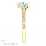 Heart Shaped Forever One Moissanite Engagement Ring #GTJ1155-heart-fb-y 3 Heart Shaped Forever Brilliant Moissanite Engagement Ring #GTJ1155-heart-fb-y