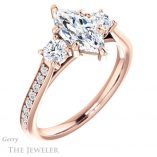 Marquise Cut Forever Brilliant Moissanite Engagement Ring #GTJ1155-marquise-fb-r