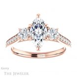 Marquise Cut Forever Brilliant Moissanite Engagement Ring #GTJ1155-marquise-fb-r