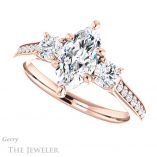 Marquise Cut Forever Brilliant Moissanite Engagement Ring #GTJ1155-marquise-fb-r