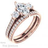 Marquise Cut Forever Brilliant Moissanite Engagement Ring #GTJ1155-marquise-fb-r