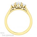 Marquise Cut Forever One Moissanite Engagement Ring #GTJ1155-marquise-fb-y 2 Marquise Cut Forever Brilliant Moissanite Engagement Ring #GTJ1155-marquise-fb-y