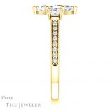 Marquise Cut Forever One Moissanite Engagement Ring #GTJ1155-marquise-fb-y 3 Marquise Cut Forever Brilliant Moissanite Engagement Ring #GTJ1155-marquise-fb-y
