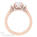 Oval Shaped Forever One Moissanite Engagement Ring #GTJ1155-oval-fo-r