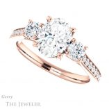 Oval Shaped Forever One Moissanite Engagement Ring #GTJ1155-oval-fo-r