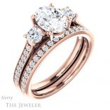 Oval Shaped Forever One Moissanite Engagement Ring #GTJ1155-oval-fo-r