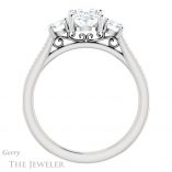 Oval Shaped Forever One Moissanite Engagement Ring #GTJ1155-oval-fo-w 2 Oval Shaped Forever One Moissanite Engagement Ring #GTJ1155-oval-fo-w