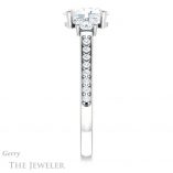 Oval Shaped Forever One Moissanite Engagement Ring #GTJ1155-oval-fo-w 3 Oval Shaped Forever One Moissanite Engagement Ring #GTJ1155-oval-fo-w