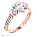 Pear Shaped Forever Brilliant Moissanite Engagement Ring #GTJ1155-pear-fb-r
