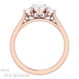 Pear Shaped Forever Brilliant Moissanite Engagement Ring #GTJ1155-pear-fb-r