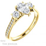 Pear Shaped Forever Brilliant Moissanite Engagement Ring #GTJ1155-pear-fb-y