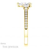 Pear Shaped Forever Brilliant Moissanite Engagement Ring #GTJ1155-pear-fb-y