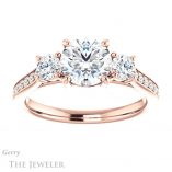 Round Cut Forever One Moissanite Engagement Ring #GTJ1155-round-fo-r 1 Round Cut Forever One Moissanite Engagement Ring #GTJ1155-round-fo-r