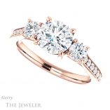 Round Cut Forever One Moissanite Engagement Ring #GTJ1155-round-fo-r 5 Round Cut Forever One Moissanite Engagement Ring #GTJ1155-round-fo-r