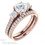 Round Cut Forever One Moissanite Engagement Ring #GTJ1155-round-fo-r 6 Round Cut Forever One Moissanite Engagement Ring #GTJ1155-round-fo-r