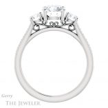 Round Cut Forever One Moissanite Engagement Ring #GTJ1155-round-fo-w 2 Round Cut Forever One Moissanite Engagement Ring #GTJ1155-round-fo-w