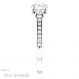 Round Cut Forever One Moissanite Engagement Ring #GTJ1155-round-fo-w 3 Round Cut Forever One Moissanite Engagement Ring #GTJ1155-round-fo-w
