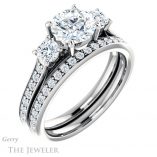 Round Cut Forever One Moissanite Engagement Ring #GTJ1155-round-fo-w 6 Round Cut Forever One Moissanite Engagement Ring #GTJ1155-round-fo-w