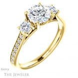 Round Cut Forever One Moissanite Engagement Ring #GTJ1155-round-fo-y 4 Round Cut Forever One Moissanite Engagement Ring #GTJ1155-round-fo-y