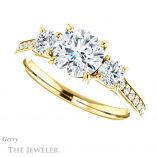 Round Cut Forever One Moissanite Engagement Ring #GTJ1155-round-fo-y 5 Round Cut Forever One Moissanite Engagement Ring #GTJ1155-round-fo-y