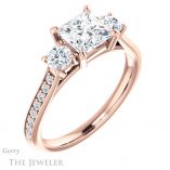 Princess Cut Forever One Moissanite Engagement Ring #GTJ1155-square-fo-r
