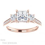 Princess Cut Forever One Moissanite Engagement Ring #GTJ1155-square-fo-r