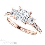 Princess Cut Forever One Moissanite Engagement Ring #GTJ1155-square-fo-r