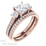 Princess Cut Forever One Moissanite Engagement Ring #GTJ1155-square-fo-r