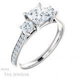 Princess Cut Forever One Moissanite Engagement Ring #GTJ1155-square-fo-w 4 Princess Cut Forever One Moissanite Engagement Ring #GTJ1155-square-fo-w