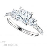 Princess Cut Forever One Moissanite Engagement Ring #GTJ1155-square-fo-w 5 Princess Cut Forever One Moissanite Engagement Ring #GTJ1155-square-fo-w