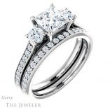 Princess Cut Forever One Moissanite Engagement Ring #GTJ1155-square-fo-w 6 Princess Cut Forever One Moissanite Engagement Ring #GTJ1155-square-fo-w