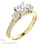 Princess Cut Forever One Moissanite Engagement Ring #GTJ1155-square-fo-y 4 Princess Cut Forever One Moissanite Engagement Ring #GTJ1155-square-fo-y