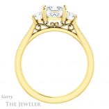 Princess Cut Forever One Moissanite Engagement Ring #GTJ1155-square-fo-y 2 Princess Cut Forever One Moissanite Engagement Ring #GTJ1155-square-fo-y
