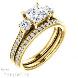 Princess Cut Forever One Moissanite Engagement Ring #GTJ1155-square-fo-y 6 Princess Cut Forever One Moissanite Engagement Ring #GTJ1155-square-fo-y