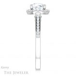 Cushion Cut Forever One Moissanite Engagement Ring #GTJ1157-cushion-fo-w