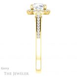 Cushion Cut Forever One Moissanite Engagement Ring #GTJ1157-cushion-fo-y 3 Cushion Cut Forever One Moissanite Engagement Ring #GTJ1157-cushion-fo-y