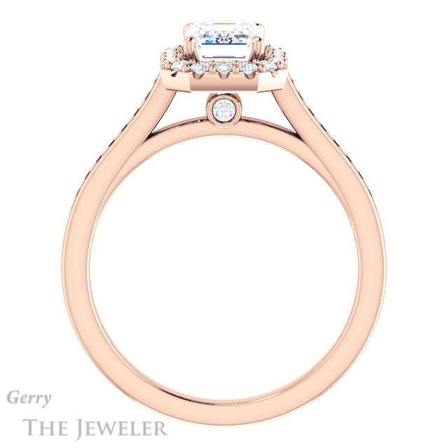 Emerald Cut Forever Brilliant Moissanite Engagement Ring #GTJ1157-emerald-fb-r