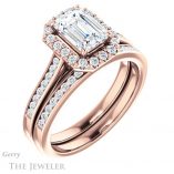 Emerald Cut Forever One Moissanite Engagement Ring #GTJ1157-emerald-fb-r 6 Emerald Cut Forever Brilliant Moissanite Engagement Ring #GTJ1157-emerald-fb-r