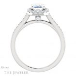 Emerald Cut Forever One Moissanite Engagement Ring #GTJ1157-emerald-fb-w 2 Emerald Cut Forever Brilliant Moissanite Engagement Ring #GTJ1157-emerald-fb-w