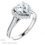 Heart Shaped Forever One Moissanite Engagement Ring #GTJ1157-heart-fb-w 4 Heart Shaped Forever Brilliant Moissanite Engagement Ring #GTJ1157-heart-fb-w