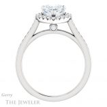 Heart Shaped Forever One Moissanite Engagement Ring #GTJ1157-heart-fb-w 2 Heart Shaped Forever Brilliant Moissanite Engagement Ring #GTJ1157-heart-fb-w