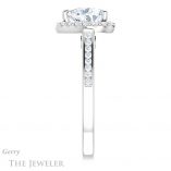 Heart Shaped Forever One Moissanite Engagement Ring #GTJ1157-heart-fb-w 3 Heart Shaped Forever Brilliant Moissanite Engagement Ring #GTJ1157-heart-fb-w