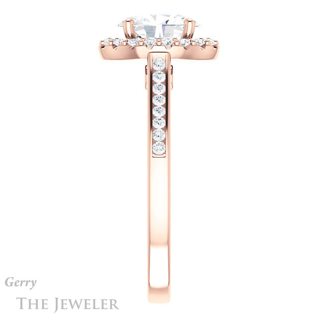 Oval Shaped Forever One Moissanite Engagement Ring #GTJ1157-oval-fo-r
