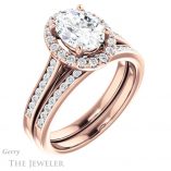 Oval Shaped Forever One Moissanite Engagement Ring #GTJ1157-oval-fo-r