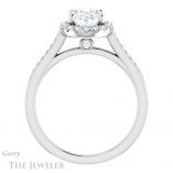 Oval Shaped Forever One Moissanite Engagement Ring #GTJ1157-oval-fo-w 2 Oval Shaped Forever One Moissanite Engagement Ring #GTJ1157-oval-fo-w