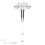 Oval Shaped Forever One Moissanite Engagement Ring #GTJ1157-oval-fo-w 3 Oval Shaped Forever One Moissanite Engagement Ring #GTJ1157-oval-fo-w