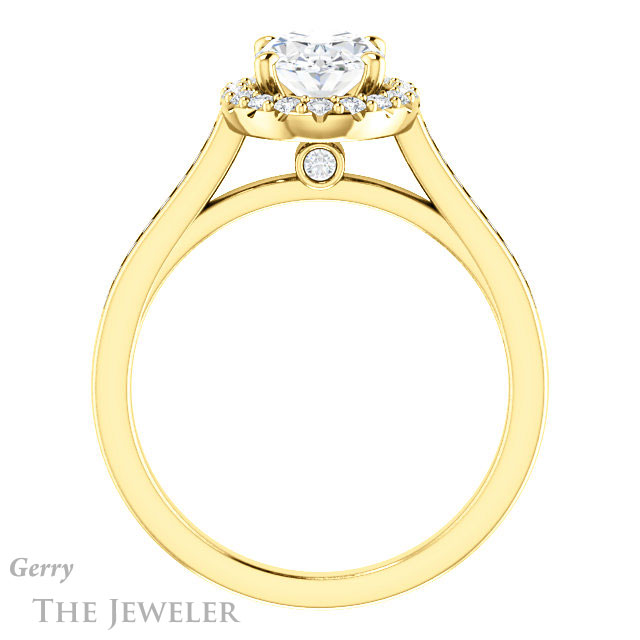 Oval Shaped Forever One Moissanite Engagement Ring #GTJ1157-oval-fo-y