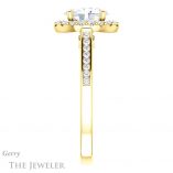 Oval Shaped Forever One Moissanite Engagement Ring #GTJ1157-oval-fo-y