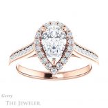 Pear Shaped Forever Brilliant Moissanite Engagement Ring #GTJ1157-pear-fb-r