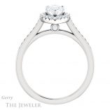Pear Shaped Forever One Moissanite Engagement Ring #GTJ1157-pear-fb-w 2 Pear Shaped Forever Brilliant Moissanite Engagement Ring #GTJ1157-pear-fb-w